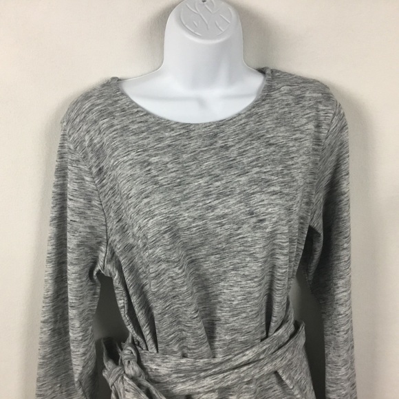 J.Crew Belted Cross Back Long Sleeve Cotton Top - Picture 2 of 8